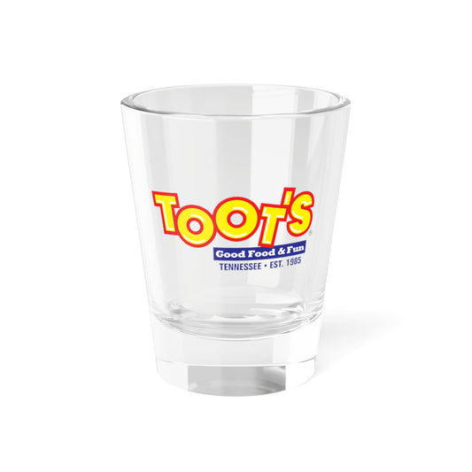Toot's Branded 1.5oz Shot Glass — Toot's Good Food & Fun Tennessee Souvenir